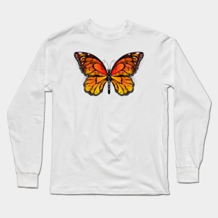 Orange Butterfly Monarch Long Sleeve T-Shirt